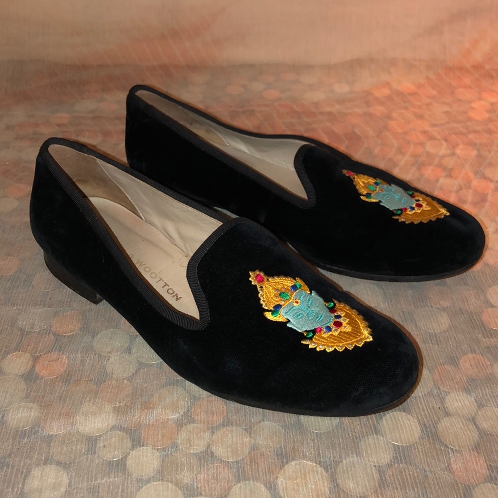 Stubbs And Wootten Black Velvet Dynasty Loafers - Picture 2 of 8